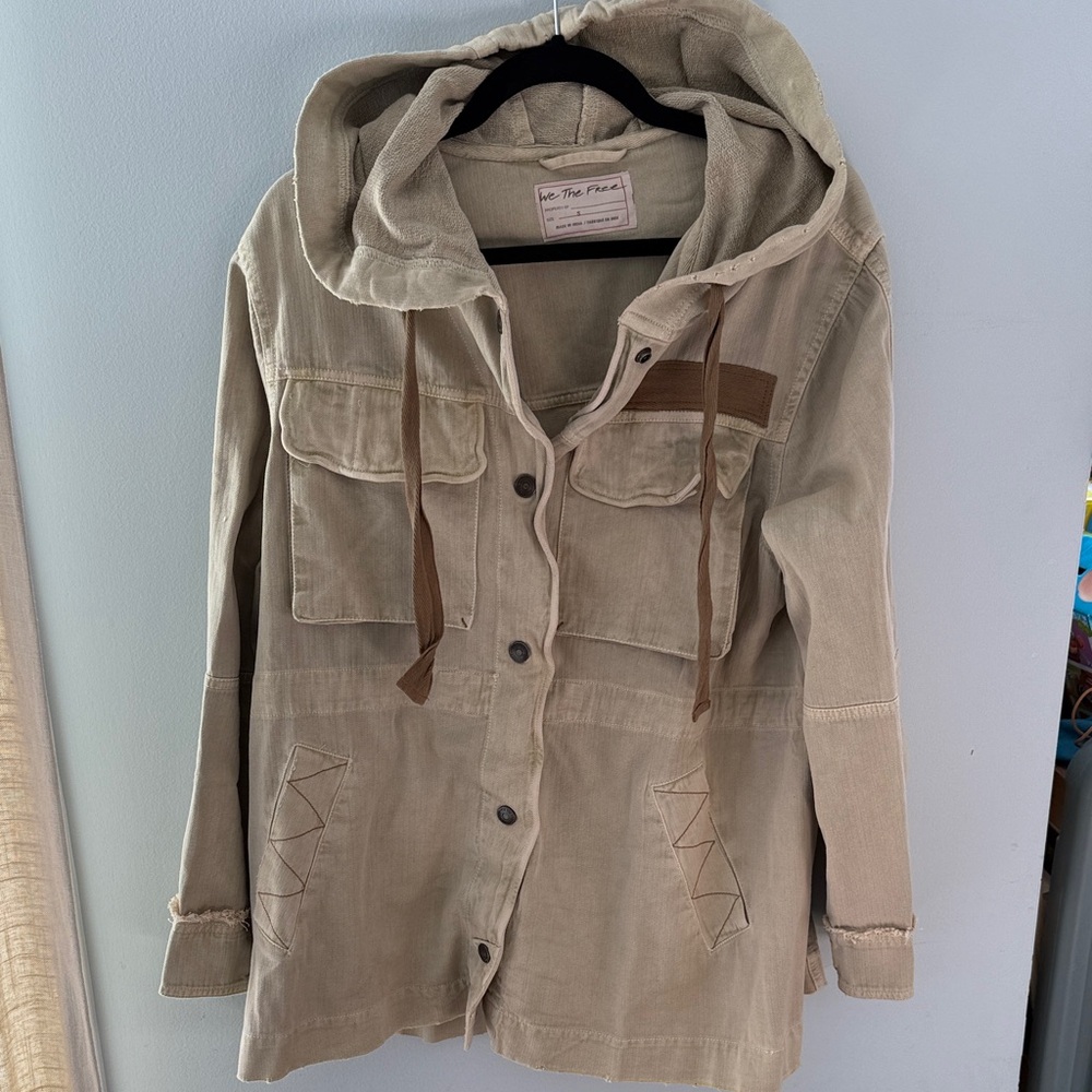 We The Free Khaki Utility Jacket